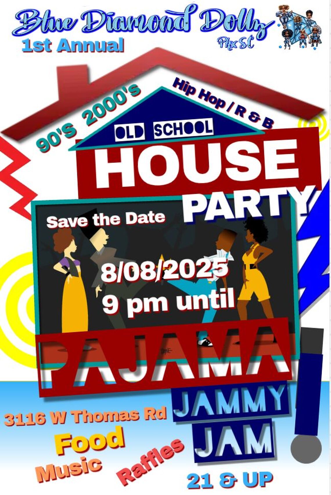 Old School House Party Pajama Jammy Jam – 90s & 2000s Throwback Night