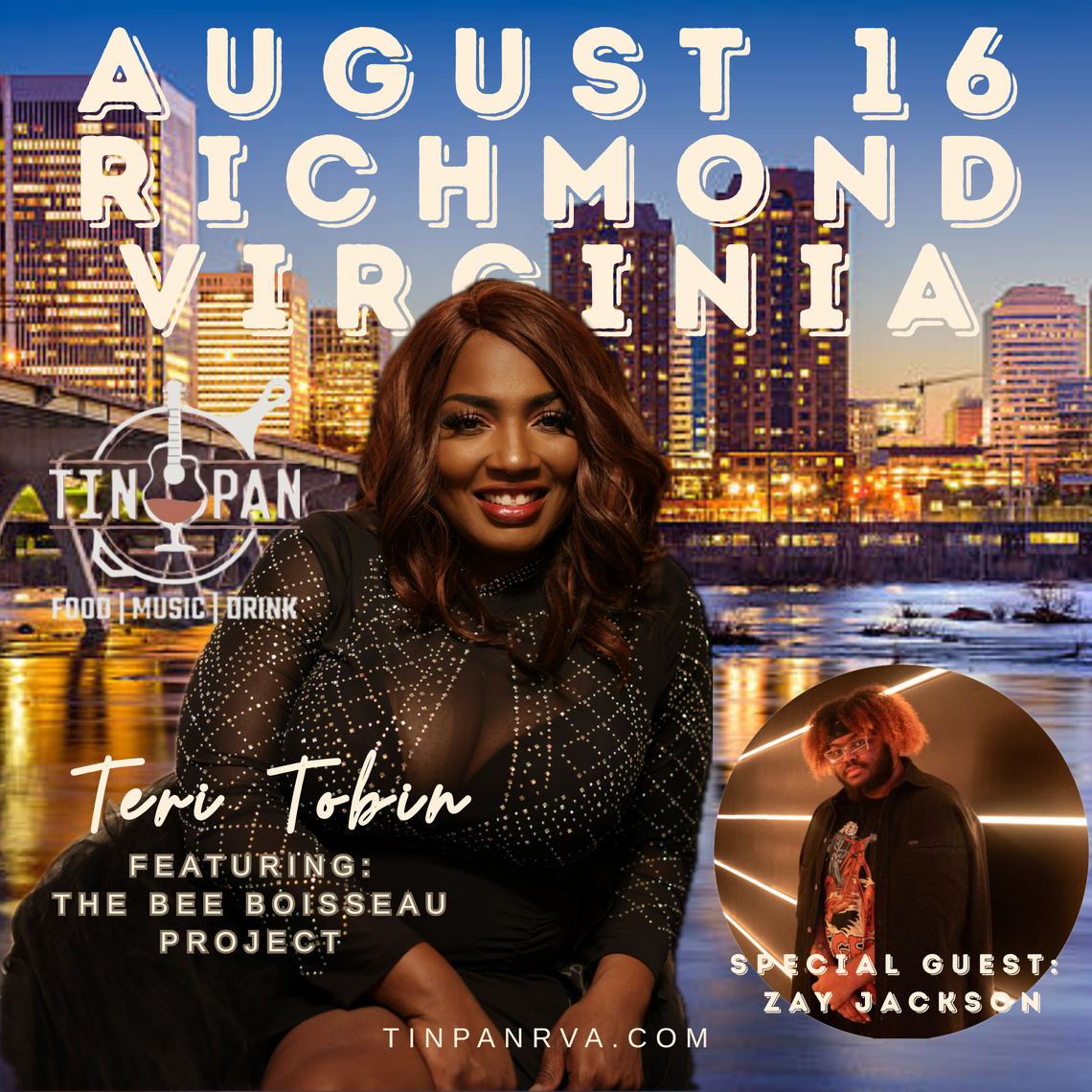 Teri Tobin Live @ Tin Pan RVA – Featuring The Bee Boisseau Project