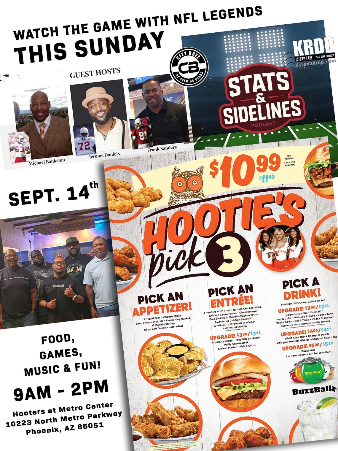  Stats & Sidelines @ Hooters
